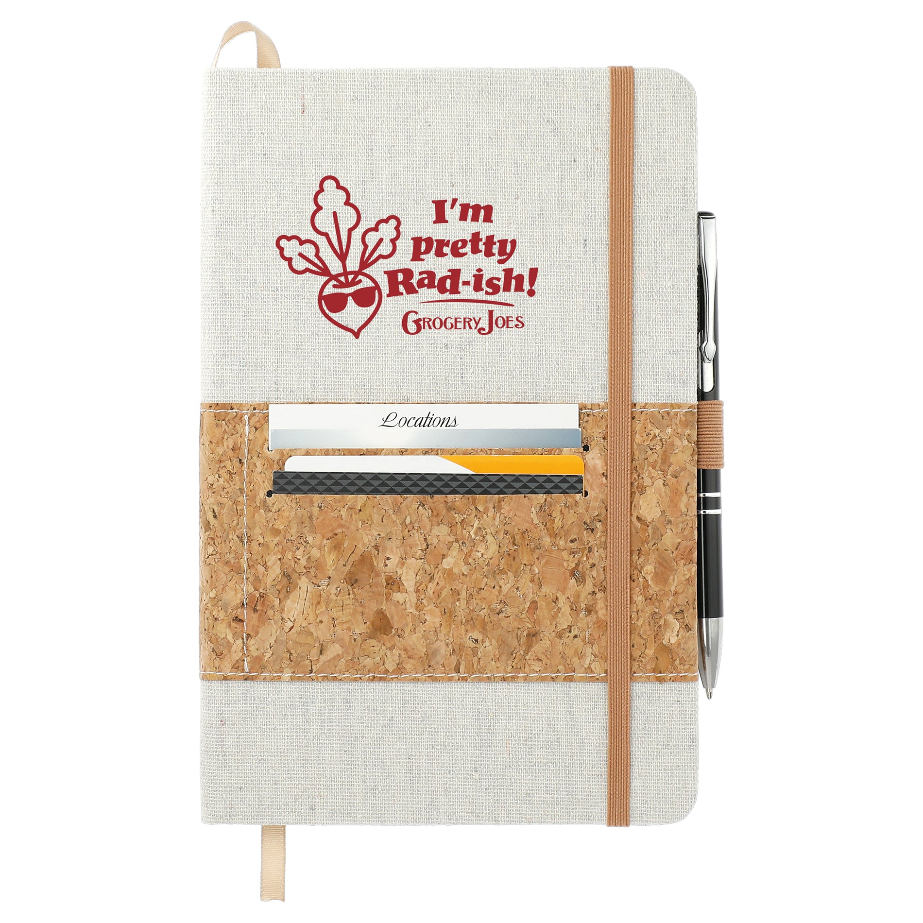 5.5" x 8.5" Recycled Cotton and Cork Bound Notebook