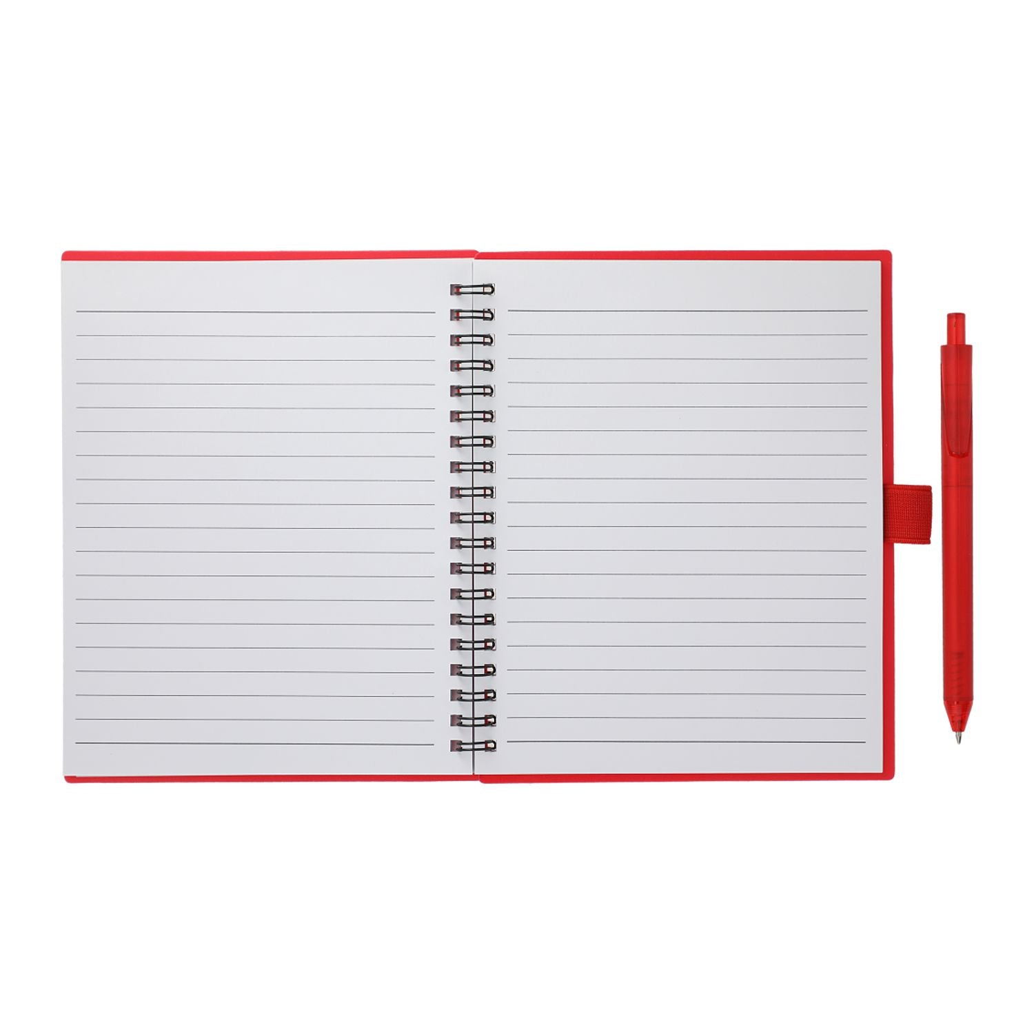 5.5” x 7” FSC Recycled Spiral Notebook w/ RPET Pen