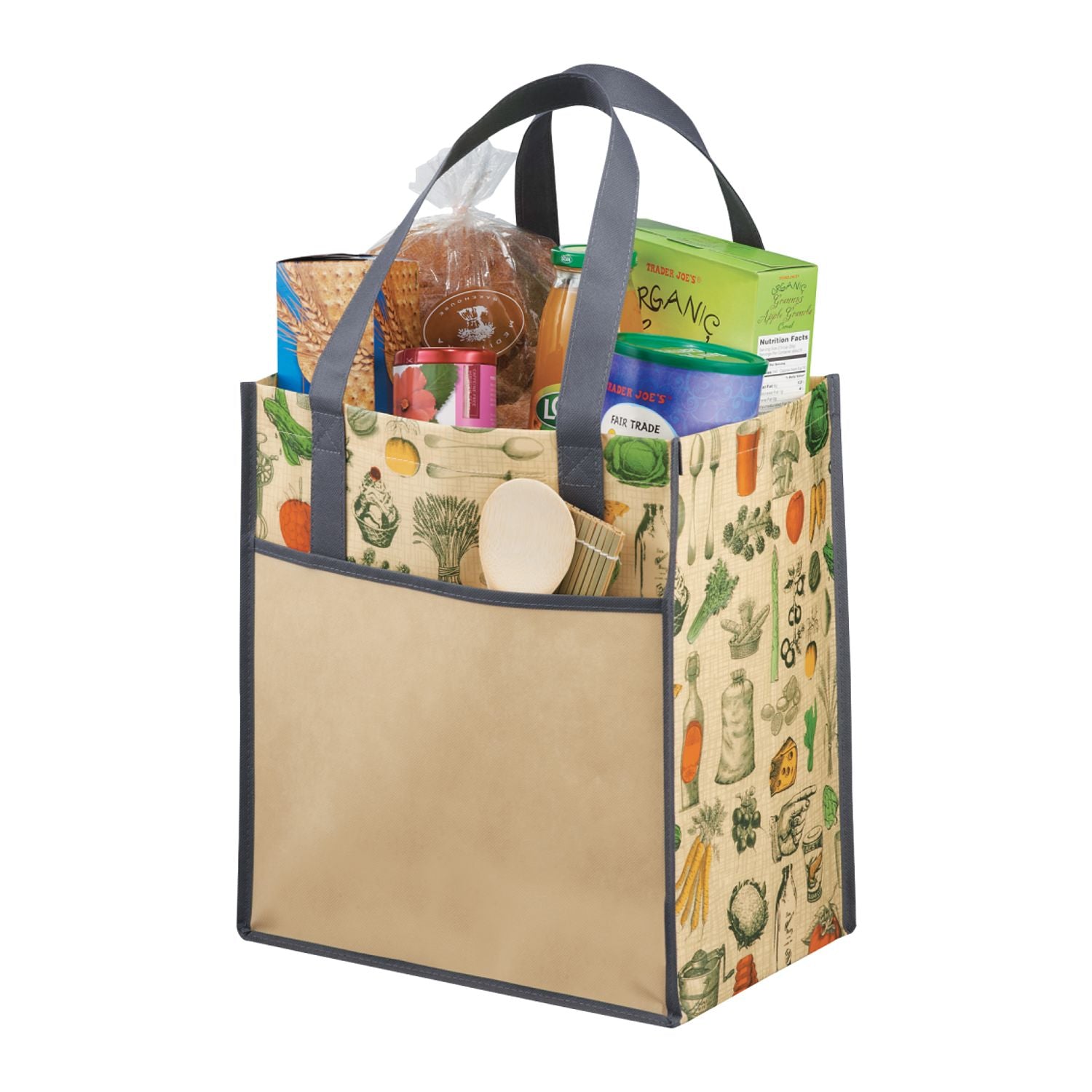 Big Grocery Vintage Laminated Non-Woven Tote