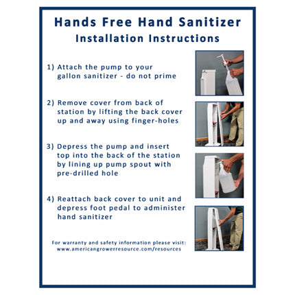 Touch-Free Pedal Hand Sanitizing Station