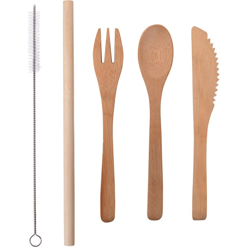 Bamboo Utensils with RPET Pouch
