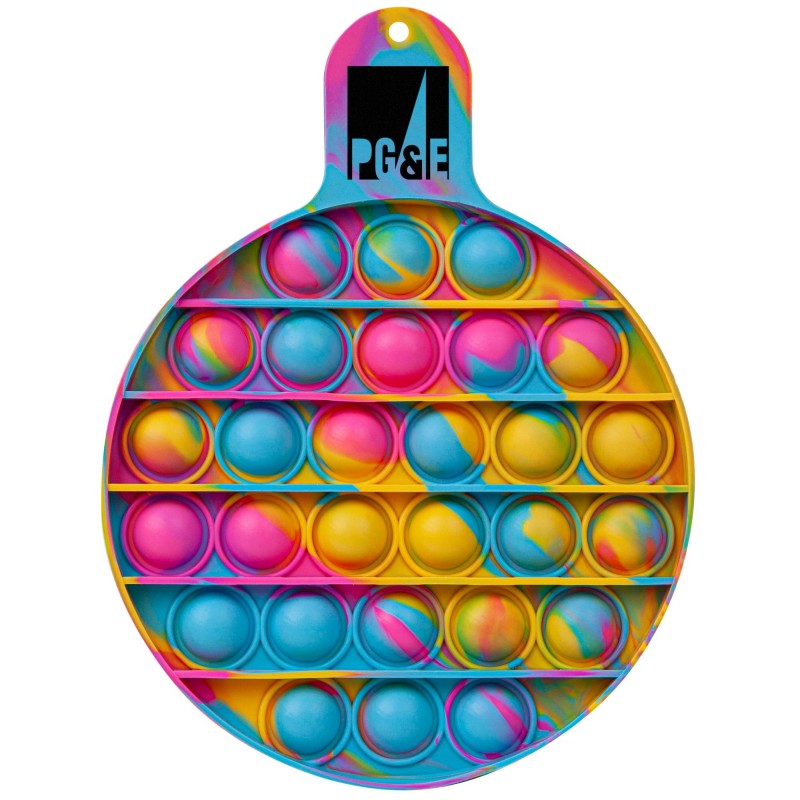 Round Fiddle Popper Silicone Sensory Toy