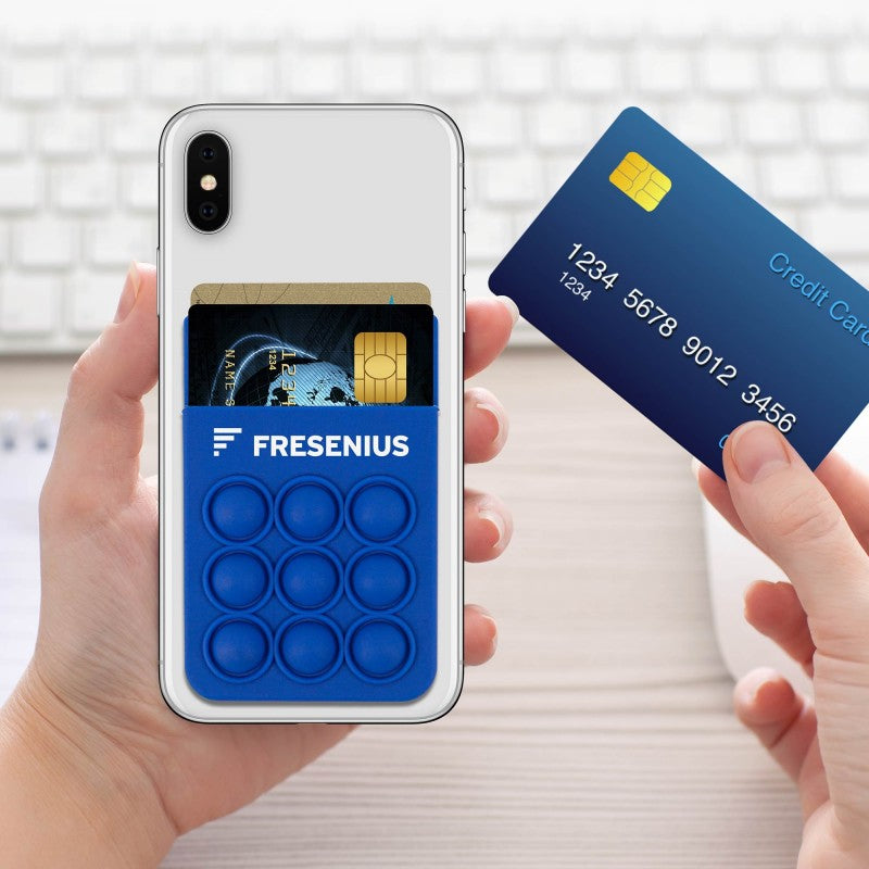 Popper Stress Reliever Silicone Phone Wallet